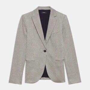 Theory Staple Blazer in Houndstooth Eco Knit Sz 8